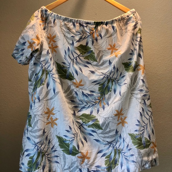 Vintage Hawaiian Off The Shoulder Top - Picture 9 of 9
